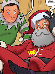 Santa, I think your candy cane is poking me - Bubble Butt Princess by jab comix