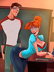 Wiggling her big ass on my cock - Animated tales: My hot teacher by Welcomix (Tufos)
