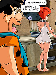 I bet twenty clams that I can hunt your wife - The Flintstoons Swapping wives at the dinner by welcomix (tufos)