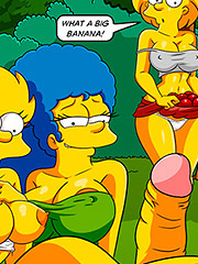 It's my impression or Hommer is looking to Magie's ass?! - The Simptoons Forbidden picnic by welcomix (tufos)